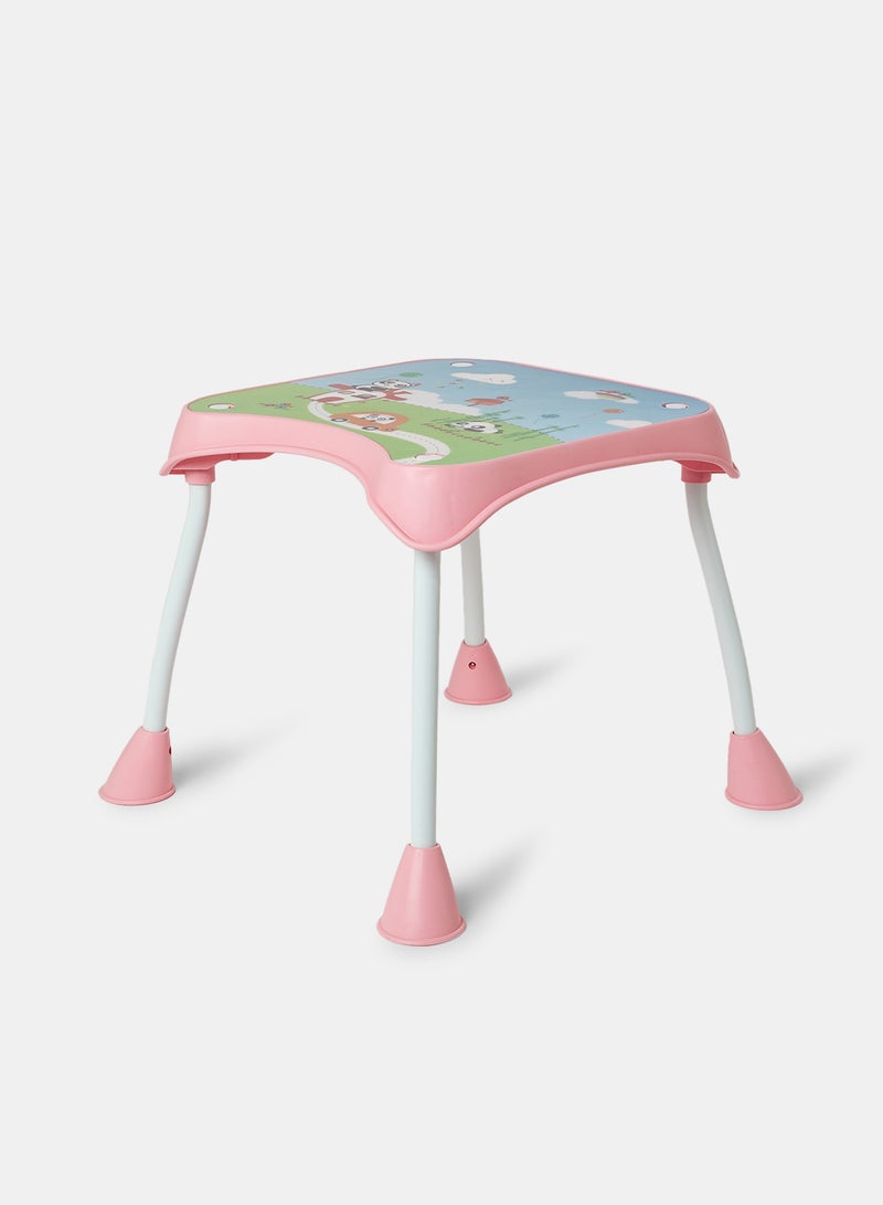 Bebi - 4 In 1 Eat And Grow Convertible Baby High Chair With Detachable Table For Writing Portable And Space Saving For Babies And Toddlers 6M+ Pink - Image 1