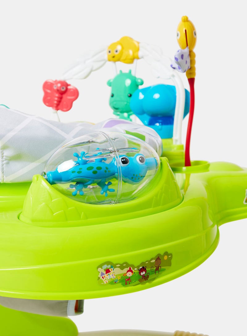 Bebi - Activity Walker With Seat And Jumper Along With Lights Melodies And Interactive Toys For Babies And Toddlers 6M+ Green - Image 1