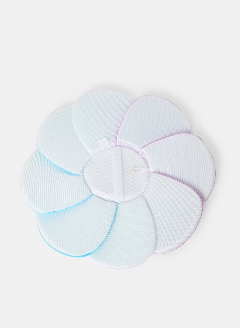 Bebi - Baby Sink Bath Cushion Soft Quick Drying Bathmat For Infant Bathing  Flower shaped Machine Washable Purple/Blue/White - Image 1