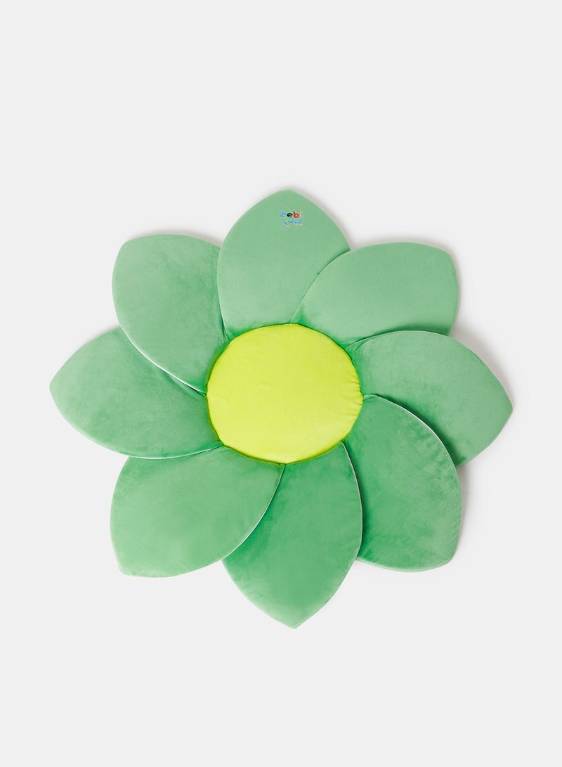 Bebi - Baby Sink Bath Cushion Soft Quick Drying Bathmat For Infant Bathing  Flower shaped Machine Washable Green - Image 1