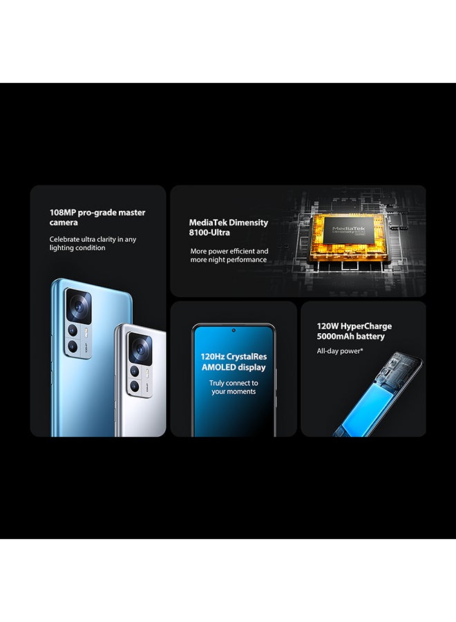 Xiaomi - 12T 5G Dual SIM Black 8GB RAM 128GB - Global Version - Image 1