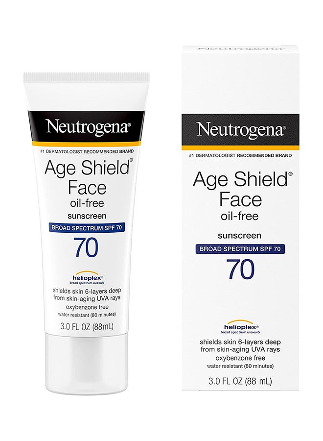 Neutrogena Age Shield Face Oil Free Sunscreen SPF 70 3Fluid Ounce  - Image 1