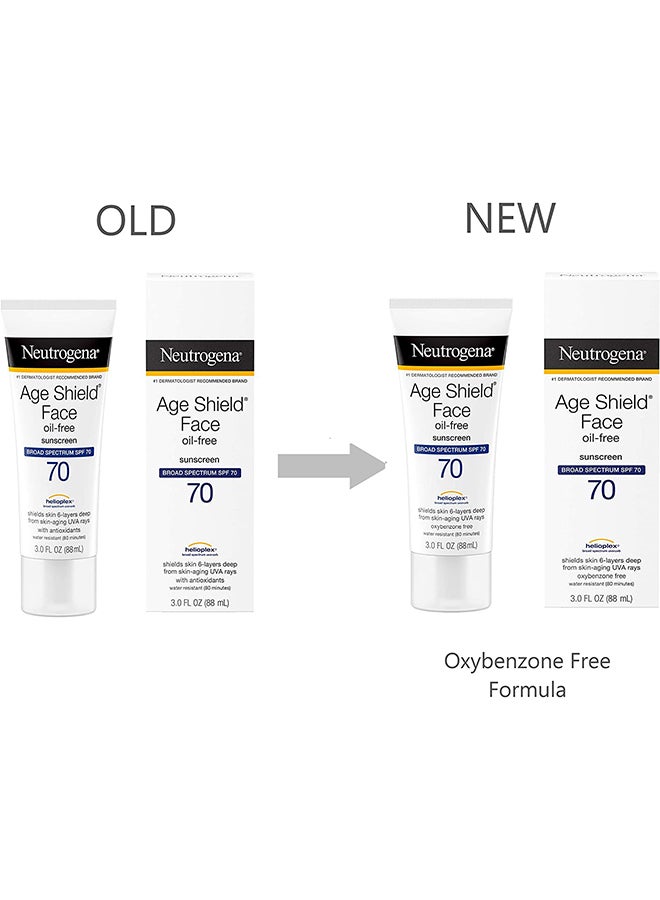 Neutrogena Age Shield Face Oil Free Sunscreen SPF 70 3Fluid Ounce  - Image 2