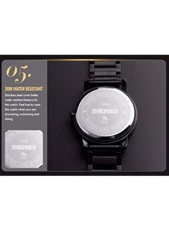 SKMEI Men's Water Resistant Analog Watch 1260 - 39 mm - Black  - Image 4