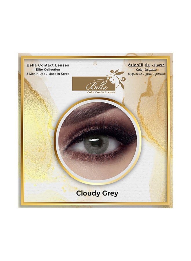 Elite Cloudy Grey 3 Months Disposable Contact Lenses - v1664534649/N36538902A_2