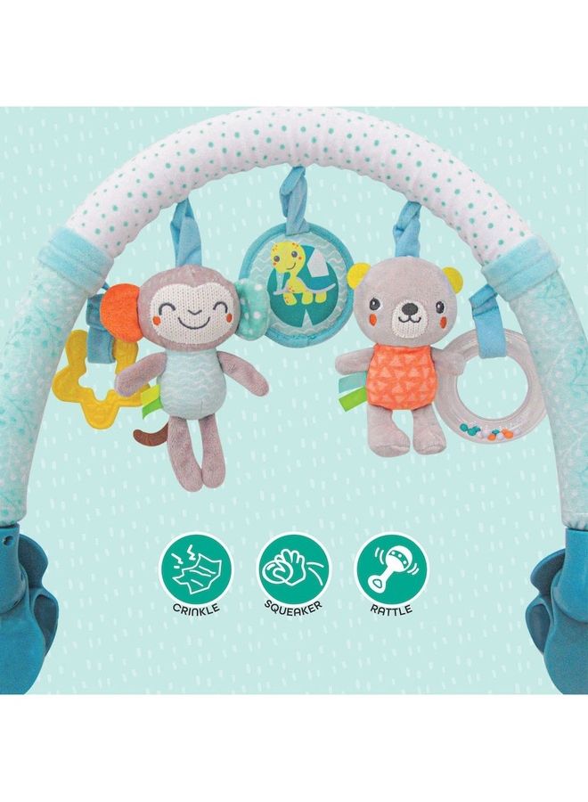 Moon Jungle Friends Activity Toy Bar, Hanging Toy, Play Arch Stroller Crib Pram Activity Bar, Plush Toy 0 + M ‎44 x 9 x 30cm - Image 3