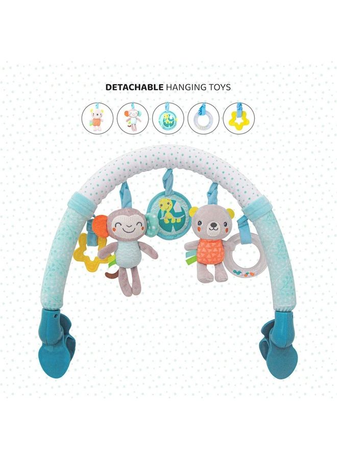 Moon Jungle Friends Activity Toy Bar, Hanging Toy, Play Arch Stroller Crib Pram Activity Bar, Plush Toy 0 + M ‎44 x 9 x 30cm - Image 4