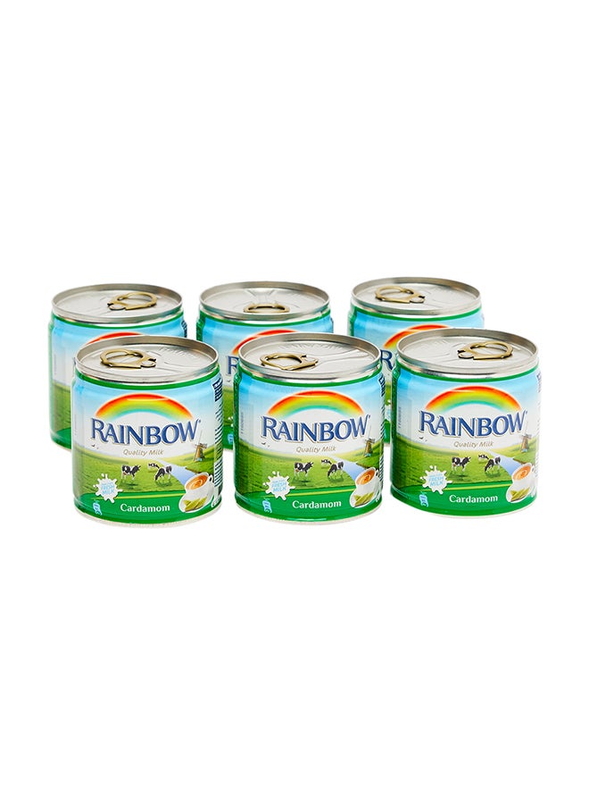 Rainbow Cardamom Evaporated Milk 170grams Pack of 6  - Image 2