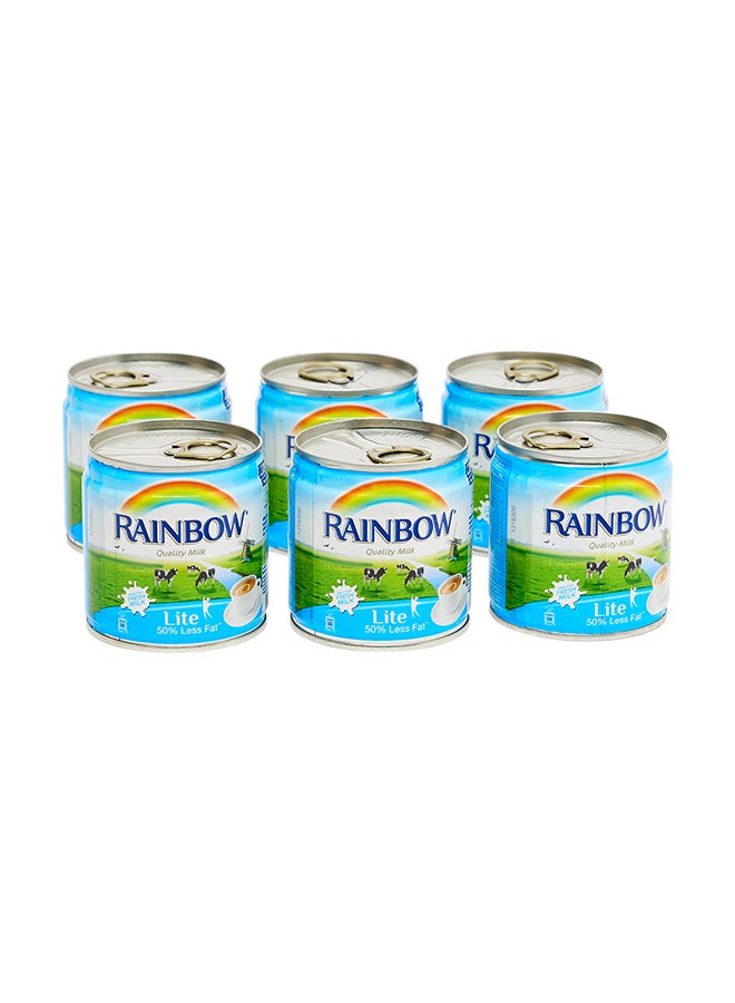 Rainbow - Lite Evaporated Milk 170grams Pack of 6 - Image 1