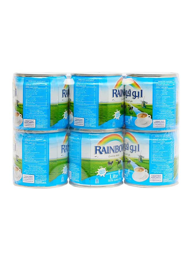 Rainbow - Lite Evaporated Milk 170grams Pack of 6 - Image 1