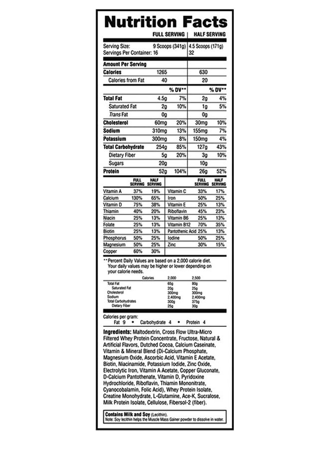 LABRADA - Muscle Mass Gainer Chocolate 12 lbs - Image 1