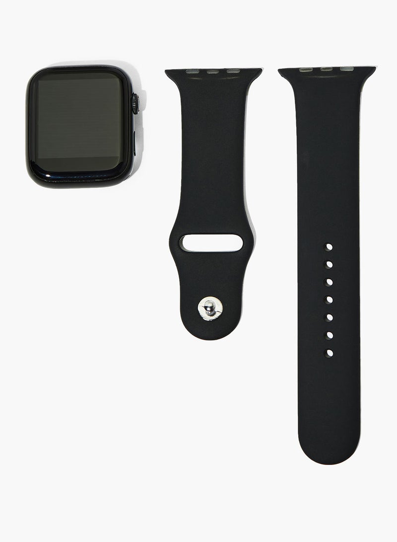 200.0 mAh SmartX Full Touch 1.54" Bluetooth Calling Smart Watch, Water Resistant With In-Built Heart Rate, Blood Oxygen And Sleep Monitoring | Black