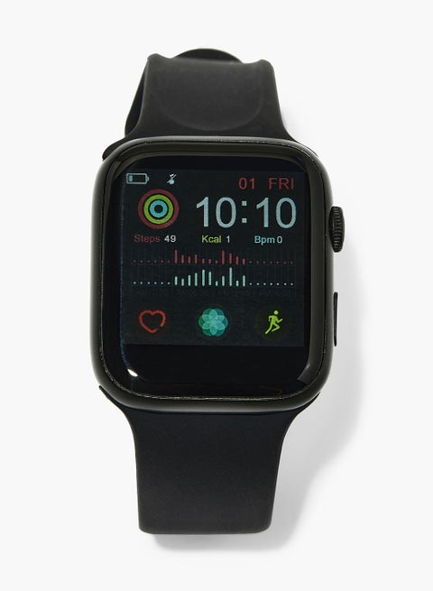 200.0 mAh SmartX Full Touch 1.54" Bluetooth Calling Smart Watch, Water Resistant With In-Built Heart Rate, Blood Oxygen And Sleep Monitoring | Black