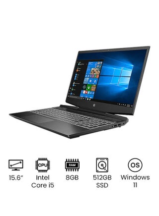 Pavilion Gaming 15-dk2011nx Laptop With 15.6-Inch FHD IPS Display, Core i5 Graphic Card/8GB RAM/512GB SSD/Windows 11/4GB NVIDIA GeForce GTX 1650 Graphic Card English/Arabic Shadow Black - v1664546812/N52535316A_1