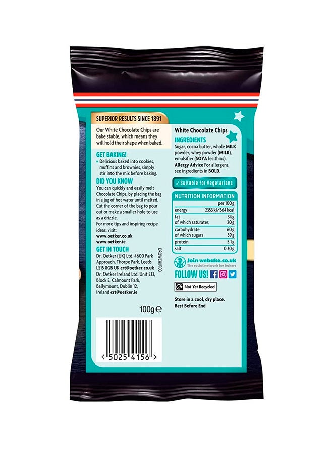 Dr.Oetker - White Chocolate Chips 100grams - Image 1
