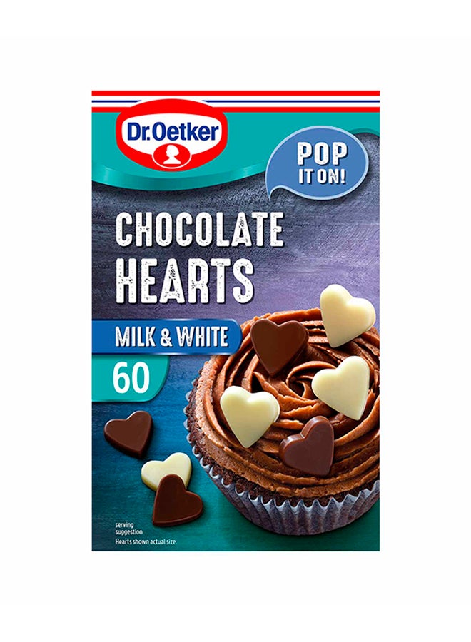 Dr.Oetker Milk And White Chocolate Hearts 40grams - Image 1