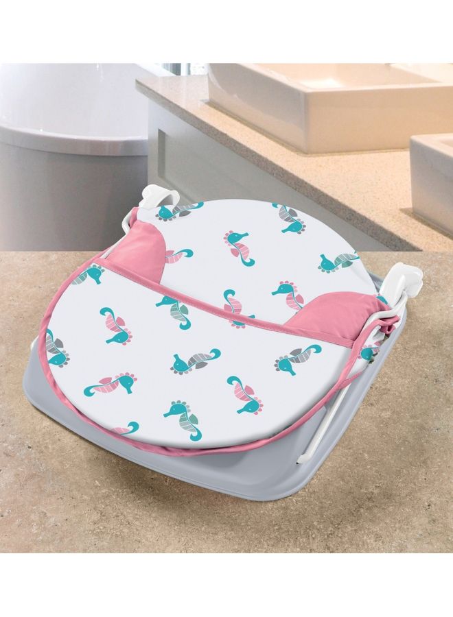 سامر إنفانت حوض استحمام فاخر على شكل فرس البحر للأطفال مناسب للأطفال من عمر 0 شهر فما فوق - Image 4