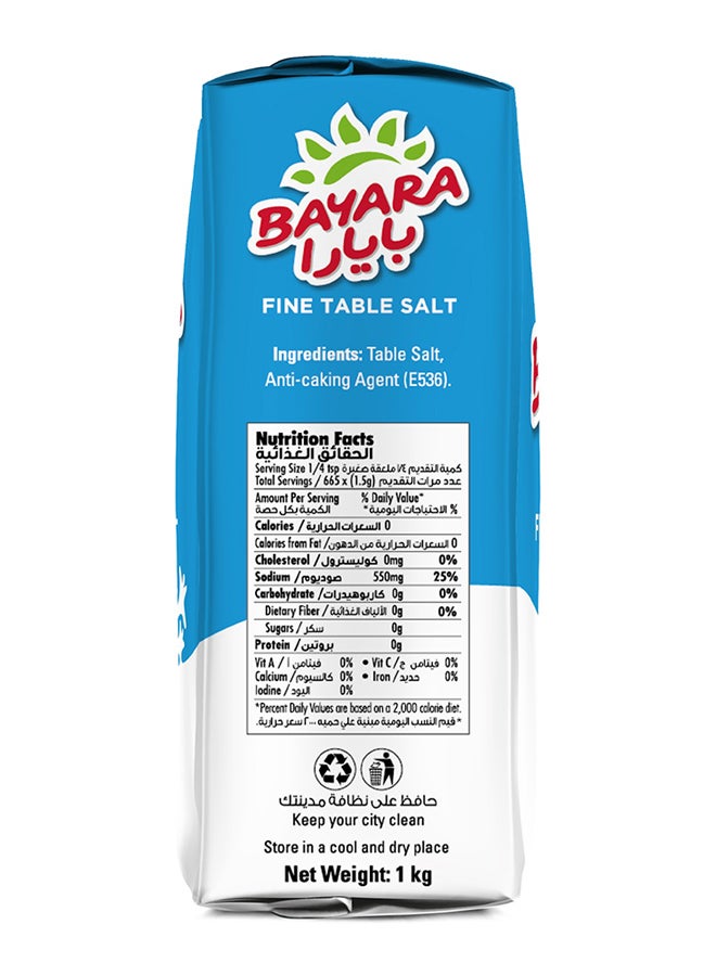 Bayara Fine Table Salt 1kg  - Image 2