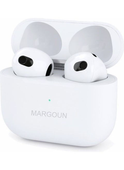Wireless Bluetooth Earbuds TWS In-Ear Headphones with Built-in Microphone and Rechargeable Case White