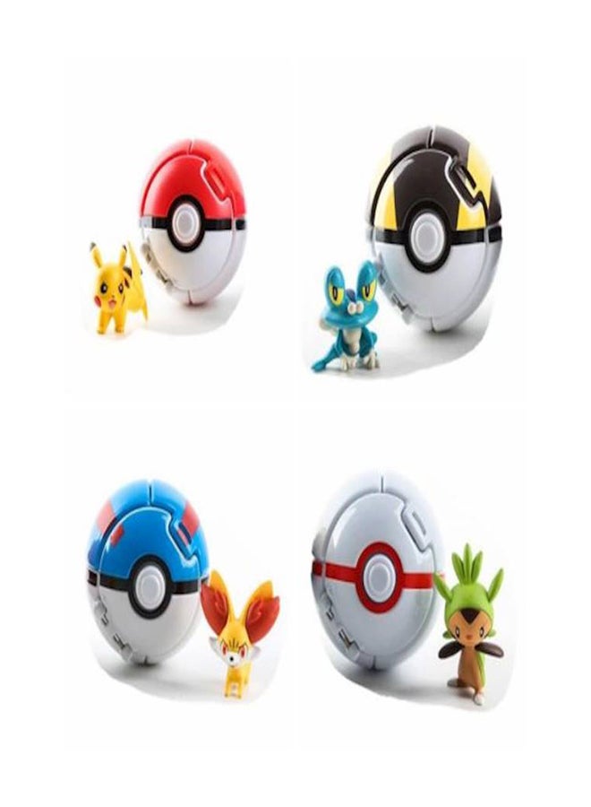 High Quality Pokemon Genie Ball Set Includes 4 Spirits Toy Best Gift For Kids 8cm  - Image 1