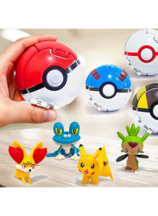 High Quality Pokemon Genie Ball Set Includes 4 Spirits Toy Best Gift For Kids 8cm  - Image 2