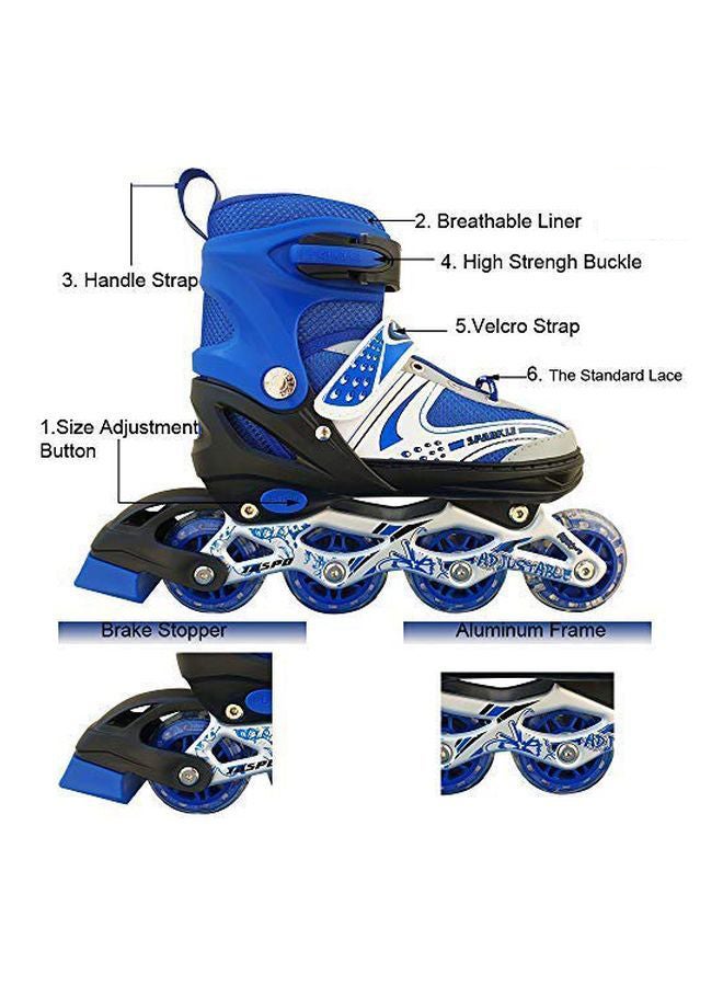 Dealcrox PU Wheels Perfect In-Line Skate Shoes With Classic Swept-Back Handlebars M (34-39)  - Image 3