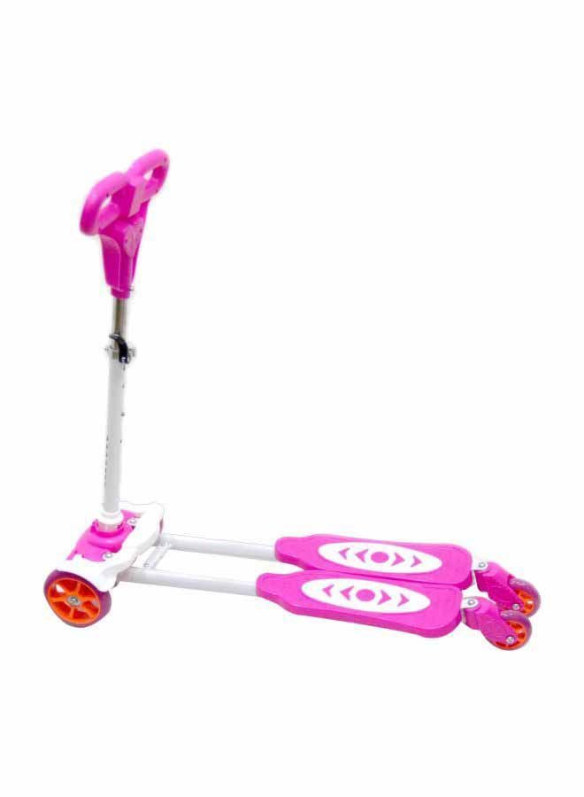 4-Wheel Scooter With Both Leg Support In Pink/White For Kids Fun Playtime Multicolour - Image 1