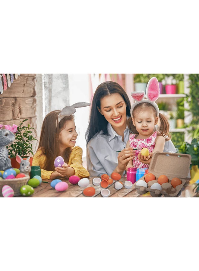 CYTHERIA - 6-Piece Lightweight Portable Compact Wooden Eggs Kindergarten Kitchen Toy Set - Image 1