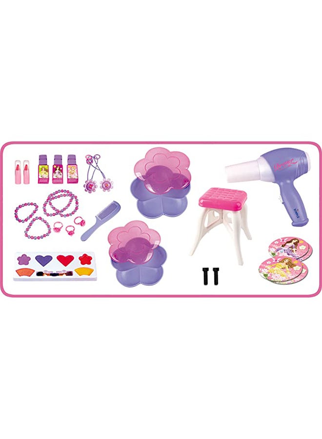 Generic Musical Dressing Table Playset With Accessories Bundle, Pink/White/Purple, Hk-7523  - Image 3