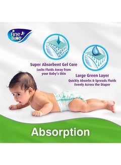 Fine Baby Baby Diapers, Size 6, 16+ Kg, 66 Count - Junior, Mega Pack, Double Lock Technology Prevents Leakage  - Image 5