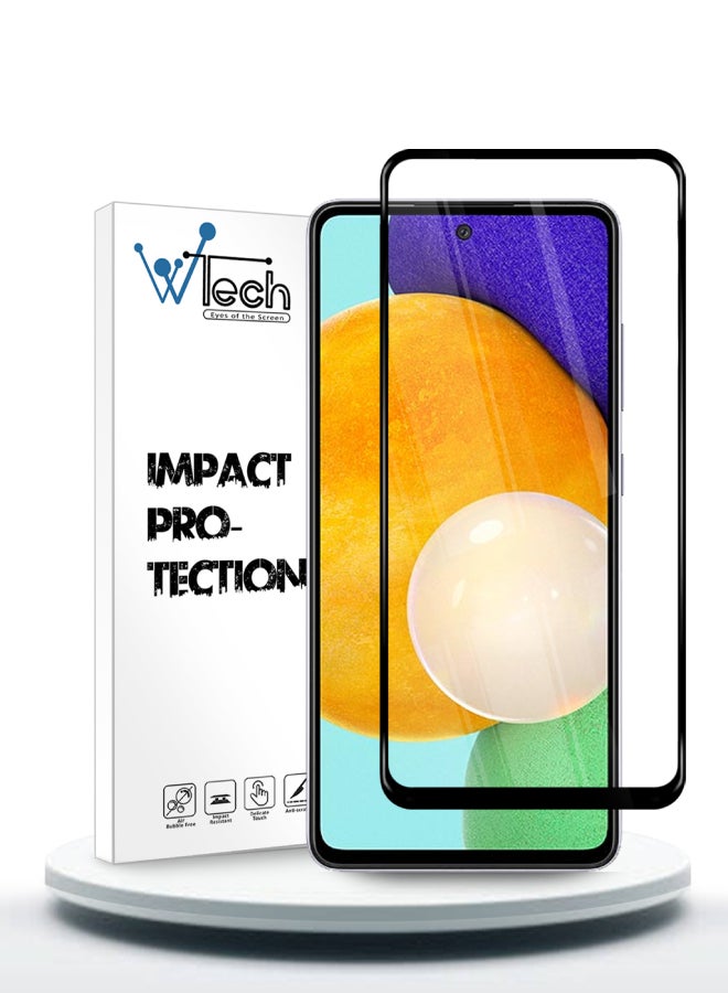 Wtech Tempered Glass Screen Protector For Samsung Galaxy A52 Black/Clear  - Image 1
