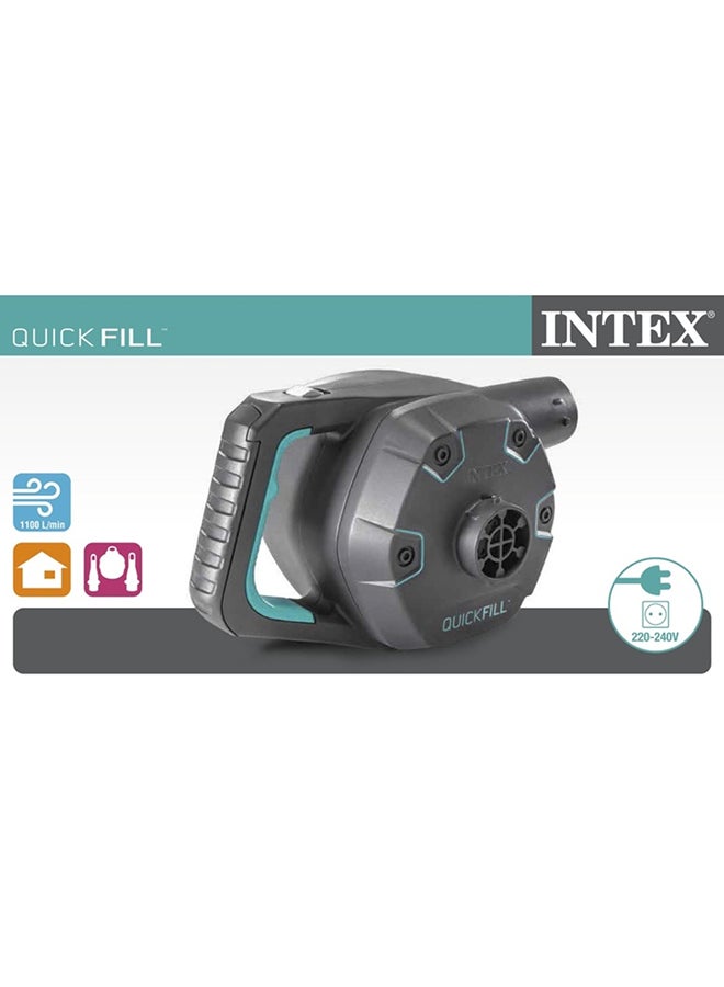 INTEX - Quick Fill AC Electric Pump ( 220 - 240 V ) Plastic Grey 26.3x15.5x14.2cm - Image 1