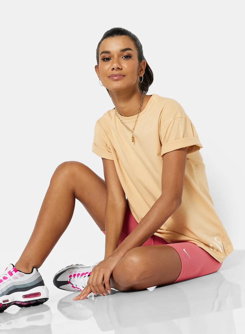 سيفي x دي‘اتيلير Eco-Friendly Oversized Logo Loungewear T-Shirt Pale Orange