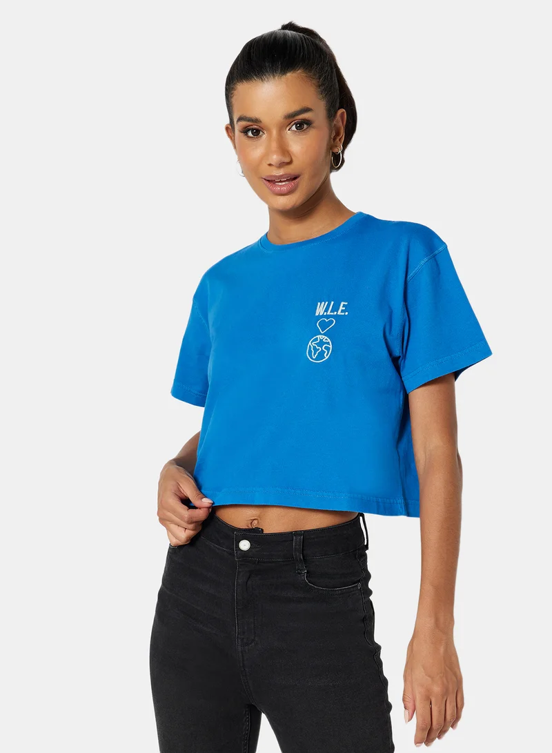 سيفي x دي‘اتيلير Eco-Friendly Logo Loungewear Crop Top