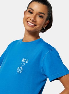 Sivvi x D'Atelier Eco-Friendly Logo Loungewear Crop Top Blue  - Image 3
