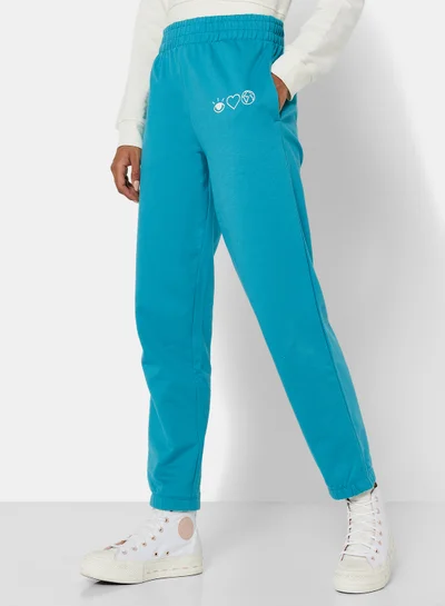 Sivvi x D'Atelier Eco-Friendly Logo Loungewear Sweatpants Blue