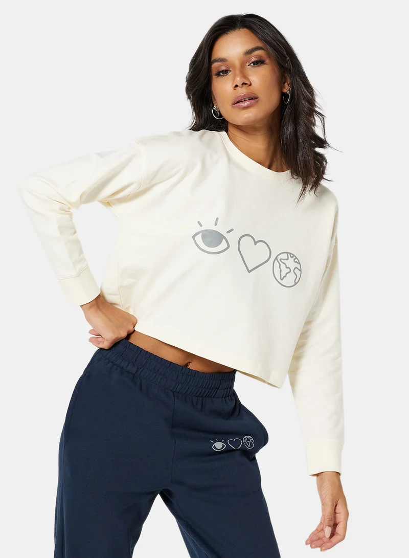 Sivvi x D'Atelier Eco-Friendly Graphic Long Sleeve Loungewear T-Shirt