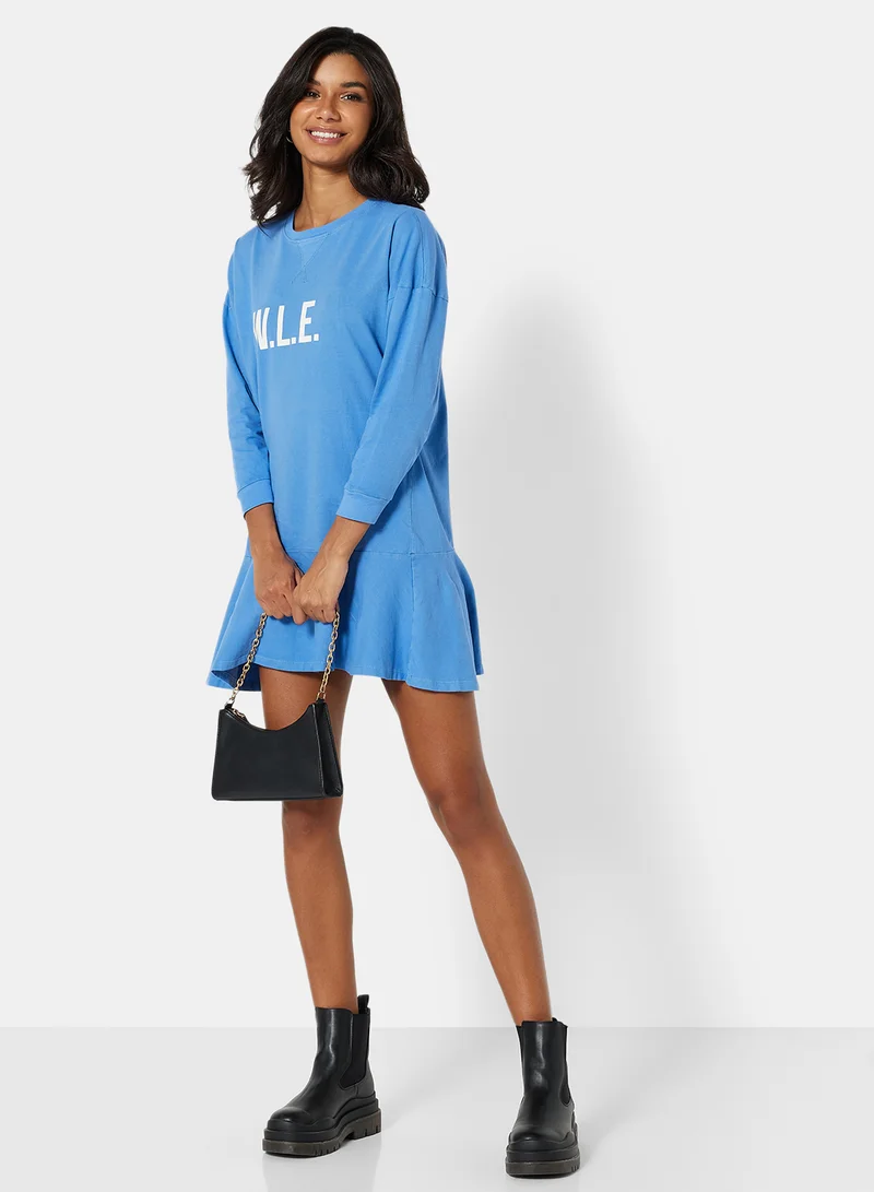 Sivvi x D'Atelier Eco-Friendly Ruffle Loungewear Nightdress Light Blue