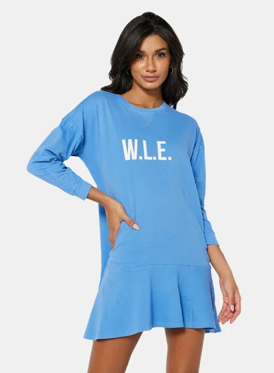 Sivvi x D'Atelier Eco-Friendly Ruffle Loungewear Nightdress Light Blue