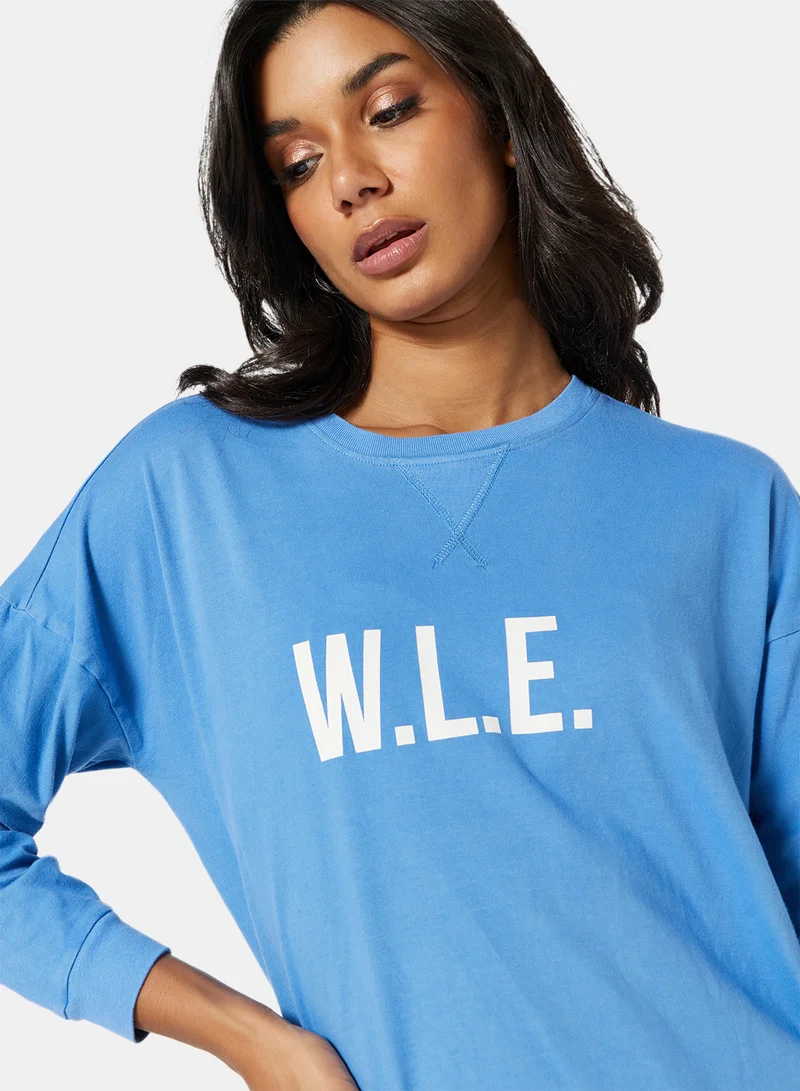 Sivvi x D'Atelier Eco-Friendly Ruffle Loungewear Nightdress Light Blue