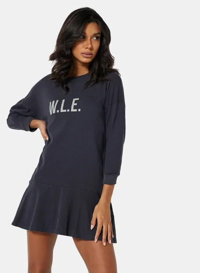 Sivvi x D'Atelier Eco-Friendly Long Sleeve Nightdress Charcoal Grey