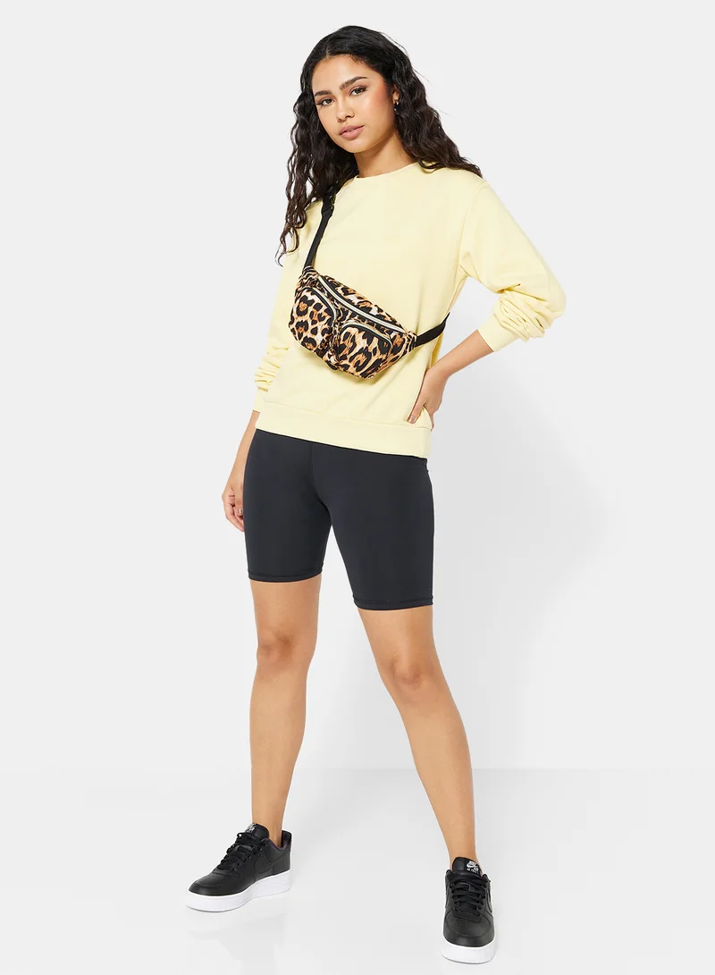 NA-KD Basic Sweatshirt Yellow