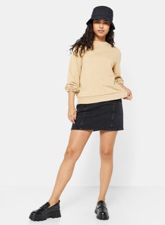 NA-KD Basic Sweatshirt Beige  - Image 4