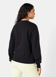 NA-KD Graphic Printed Sweatshirt Black  - Image 2