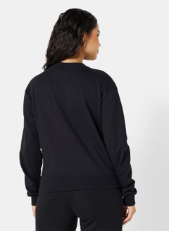 NA-KD FRIENDS Graphic Print Sweatshirt Black  - Image 2
