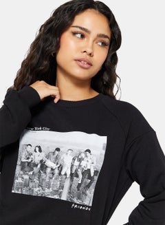 NA-KD FRIENDS Graphic Sweatshirt Black  - Image 3