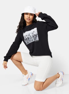 NA-KD FRIENDS Graphic Sweatshirt Black  - Image 4