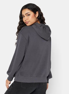 NA-KD Oversized FRIENDS Printed Hoodie Grey  - Image 2