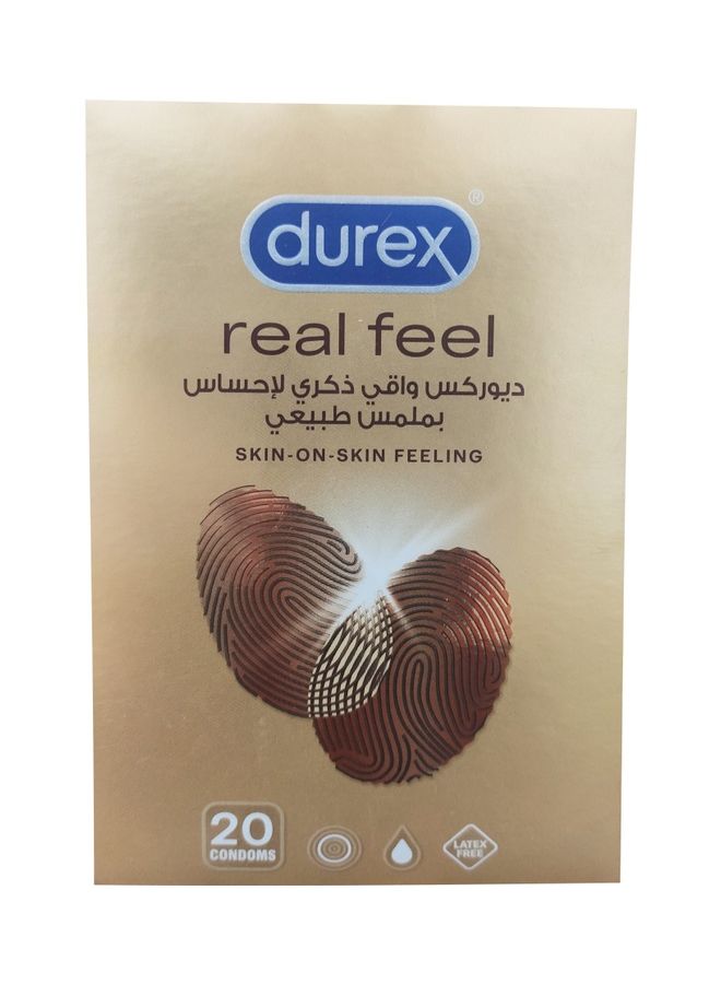 Durex - Pack Of 20 Real Feel Natural Latex-Free Condom - Image 1