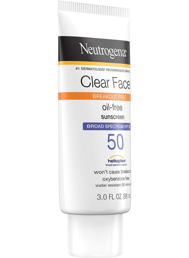 Clear Face Oil Free Sunscreen 3Fluid Ounce - v1664784030/N53354963A_4